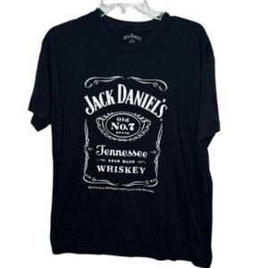 Jack Daniels Black and White Graphic T-shirt. Size Large.